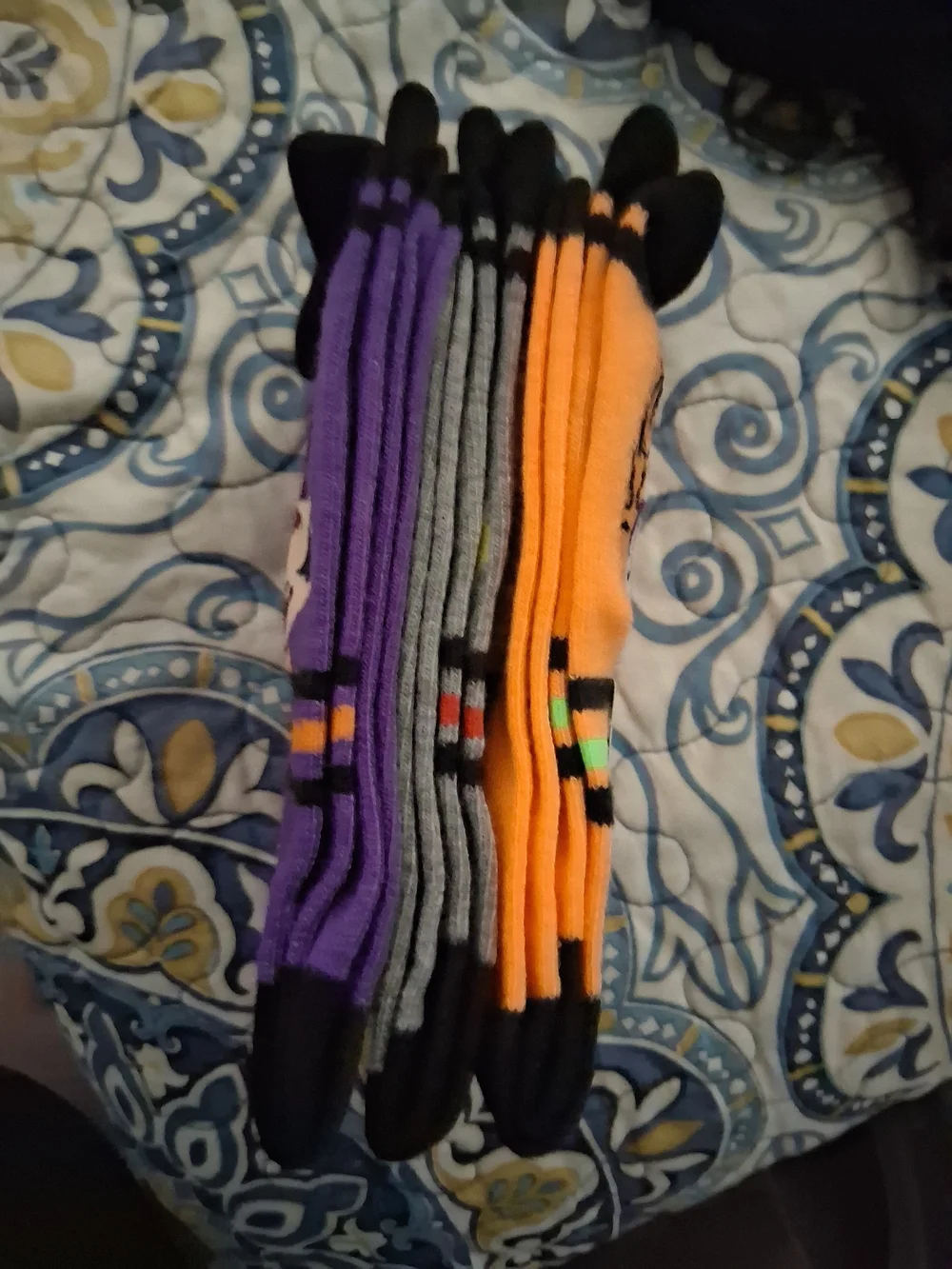 Disney Hocus Pocus Orange, Purple, & Grey Character 3pack Of Socks
